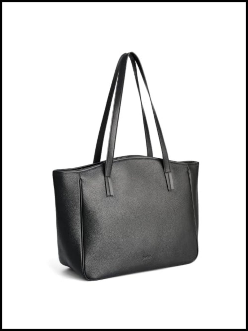 Genuine Leather Tote Bag Zipper Laptop Travel Handbag